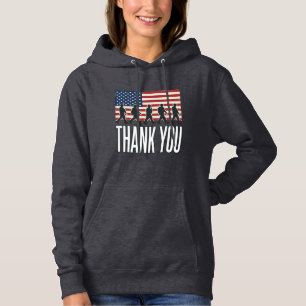 Dank U Militair Vlag Silhouet Vintage T-shirt D