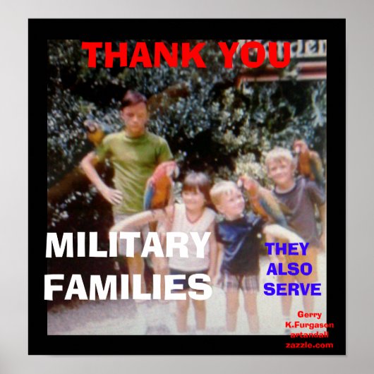 DANK U MILITAIRE FAMILIES PRINT (Voorkant)