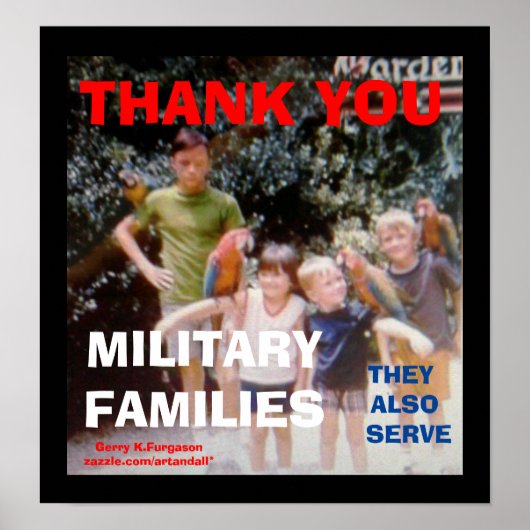 DANK U MILITAIRE FAMILIES PRINT (Voorkant)
