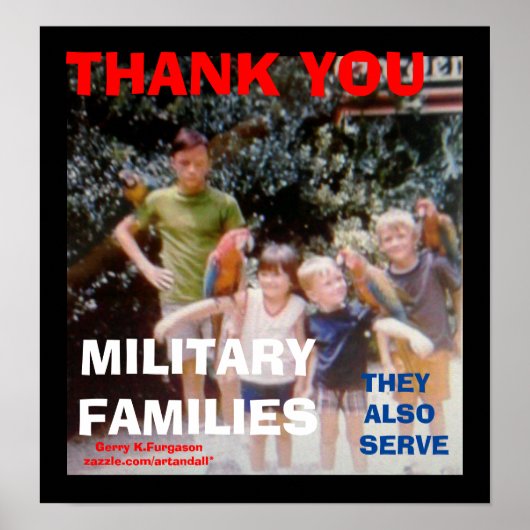 DANK U MILITAIRE FAMILIES PRINT (Voorkant)