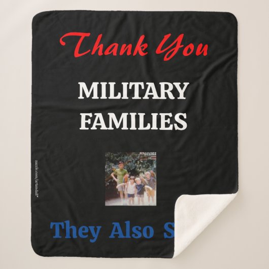 DANK U MILITAIRE FAMILIES SHERPA DEKEN (Voorkant)