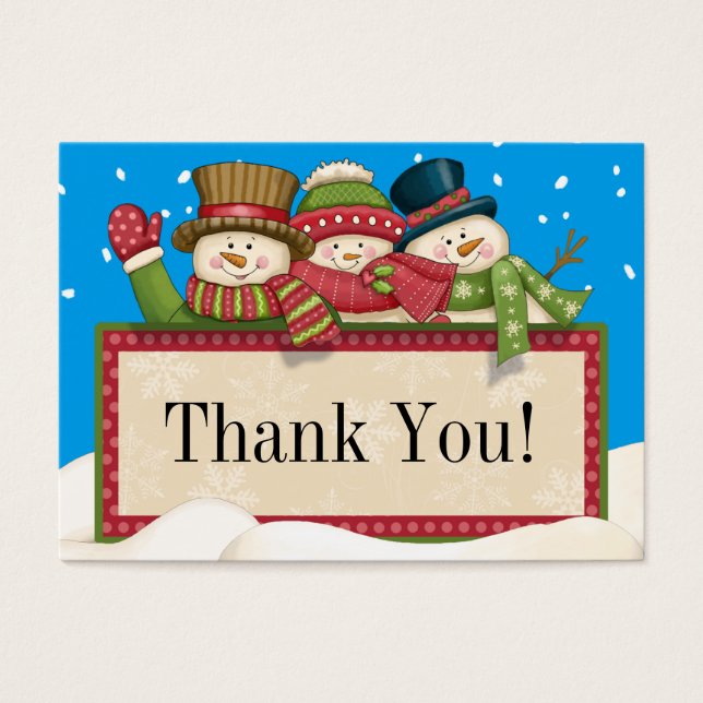 Dank u MINI PACK van 100 Visitekaartjes (Voorkant)