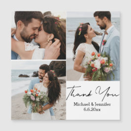 Dank u, minimaal 3 foto's bruiloft magneet