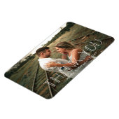 Dank u minimale witte typografie paar foto magneet (Linkerzijde)