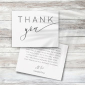 Dank u Minimalistisch zwart-wit Vrijgezellenfeest Bedankkaart