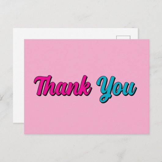 Dank u minimalistische professionele moderne elega briefkaart (Voorkant / Achterkant)