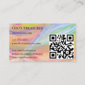 DANK U Minimalistische Regenboog Getextureerde Kle Visitekaartje (Achterkant)