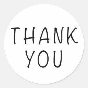 Dank u minimalistische sticker