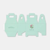 Dank u Mint Green Floral Bedankdoosjes (Uitgevouwen)