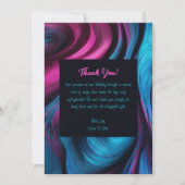 Dank u-Modern Abstract -Blauw en Roze- Kaart (Voorkant)