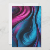 Dank u-Modern Abstract -Blauw en Roze- Kaart (Achterkant)