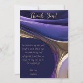 Dank u-Modern Abstract - Blauw, Paarse en Goud Kaart (Voorkant)