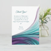 Dank u-Modern Abstract -Paarse en Blauwgroen- Kaart (Staand voorkant)