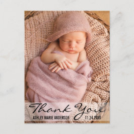 Dank u Modern Baby Geboorte Briefkaart