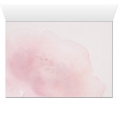Dank u - Modern Blush Pink Waterverf (Binenzijde Horizontaal (Onderkant))