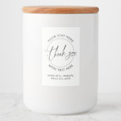 Dank u Modern Creëer Uw Eigen Kleine Bedrijf Voedselcontainer Etiket (Voorkant)