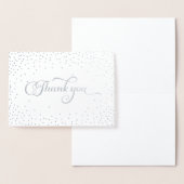 Dank u Modern Silver Foil Confetti Stippen Folie Kaarten (Display)