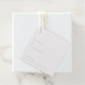 Dank u Modern Simple Silver Foil Wedding Bedankjes Labels (Met doos)
