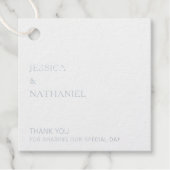 Dank u Modern Simple Silver Foil Wedding Bedankjes Labels (Voorkant)