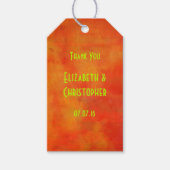 Dank u Moderne Abstracte schilderijen in het Oranj Cadeaulabel (Voorkant)