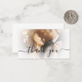 Dank u moderne bruiloft vervaagde foto notitiekaar notitiekaartje (Voorkant / Achterkant in situ)