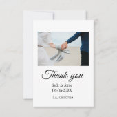 Dank u moderne eenvoudige bruiloft paar naam beric bedankkaart (Voorkant)