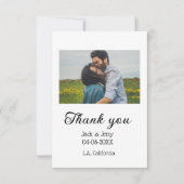 Dank u moderne eenvoudige bruiloft paar naam beric bedankkaart (Voorkant)