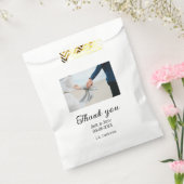 Dank u moderne eenvoudige bruiloft paar naam beric bedankzakje (Gezegeld)