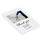 Dank u moderne eenvoudige bruiloft paar naam beric magneet (Rechterzijde)