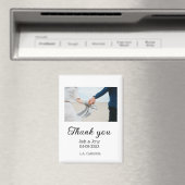 Dank u moderne eenvoudige bruiloft paar naam beric magneet (Insitu (Vaatwasser))