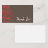 Dank U moderne eenvoudige rode abstracte kunst Notitiekaartje (Voorkant / Achterkant)