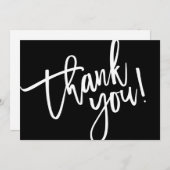 DANK U moderne kleine zakelijke insert zwart wit Bedankkaart (Voorkant / Achterkant)