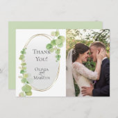 Dank u - moderne lente eucalyptus bedankkaart (Voorkant / Achterkant)