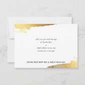 DANK U moderne luxe vergulde gouden randen Bedankkaart (Achterkant)