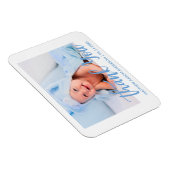 Dank u moderne nieuwe baby jongen blauw magneet (Rechterzijde)