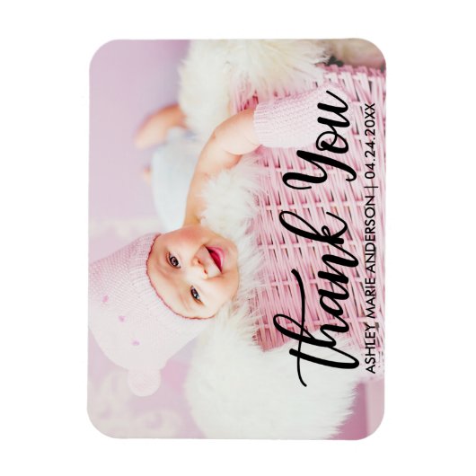 Dank u moderne nieuwe baby magneet (Verticaal)