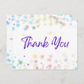 Dank u moderne Schattigee Bubbels Kleurrijk Briefkaart (Voorkant / Achterkant)