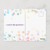 Dank u moderne Schattigee Bubbels Kleurrijk Briefkaart (Achterkant)