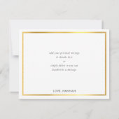 DANK U moderne stijlvolle blush roze goud schrijve Bedankkaart (Achterkant)