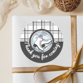 Dank u moderne Tartan schaatsen gunst Ronde Sticker