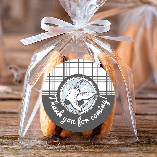 Dank u moderne Tartan schaatsen gunst Ronde Sticker