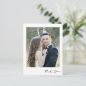 Dank u Moderne verticale foto bruiloft Briefkaart (Staand voorkant)
