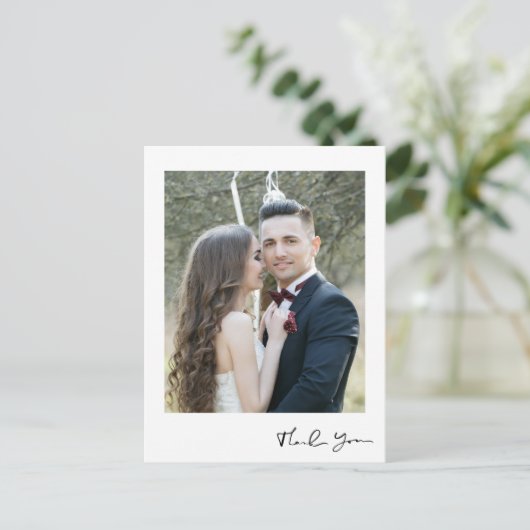 Dank u Moderne verticale foto bruiloft Briefkaart (Staand voorkant)