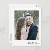 Dank u Moderne verticale foto bruiloft Briefkaart (Voorkant / Achterkant)