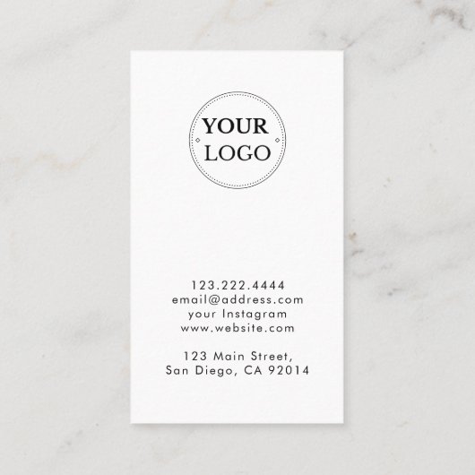 Dank u moderne zakelijke Logo Korting Kaart Visitekaartje (Achterkant)