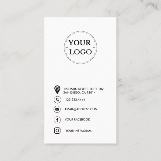 Dank u moderne zakelijke Logo Korting Kaart Visitekaartje (Achterkant)