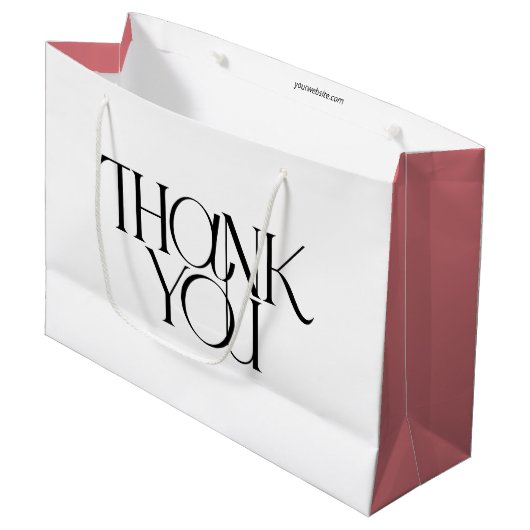 Dank u moderne zaken | QR-code roze Groot Cadeauzakje (Voorkant Gekanteld)