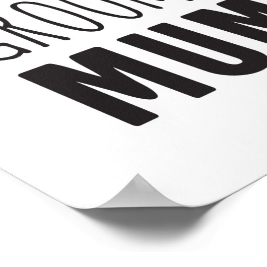 Dank U Moeder van de Bruidegom Bruidsboeket Bloeme Poster (Hoek)