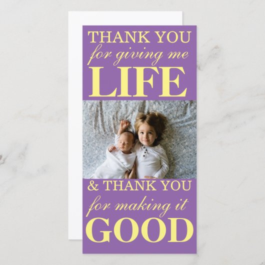 Dank u Moederdag Kaart (Voorkant / Achterkant)