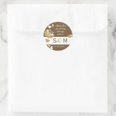 Dank u Monogram Wedding Favor Labels (Tas)